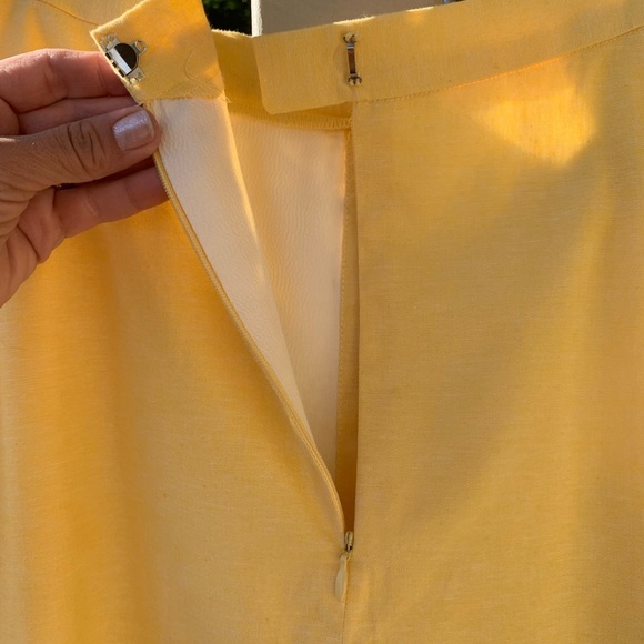 Vivian Chan yellow A-line cotton skirt size M - Picture 3 of 12